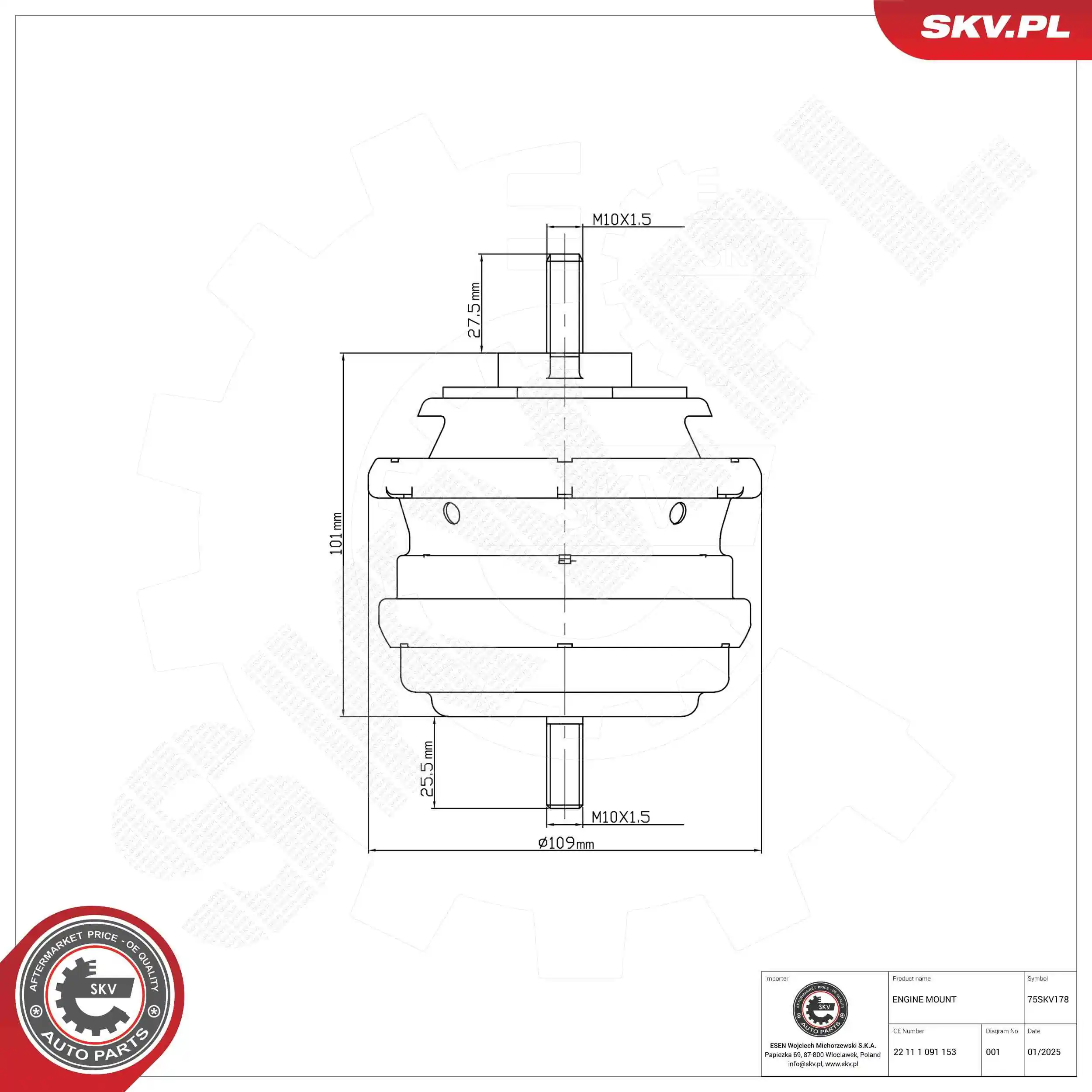 Mounting, engine